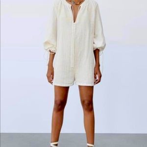 NWT Zara Romper with Embroidery - Size M